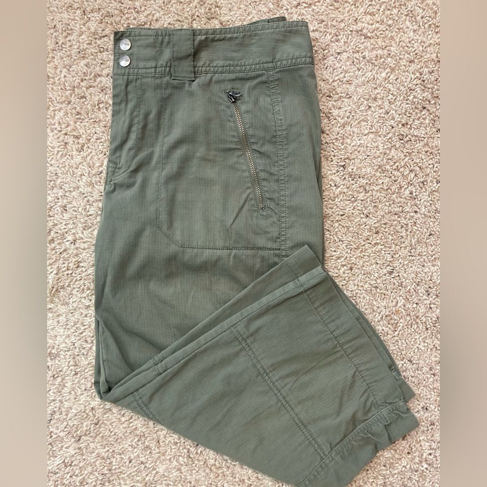 Koppen utility pants w/ zippered & Velcro pockets outdoorsy wide cropped length